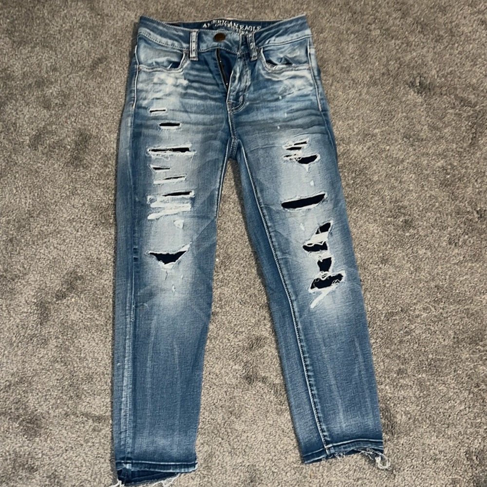 American eagle high rise jegging crop